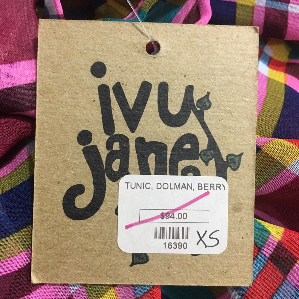 Ivy Jane Plaid Dolman Sleeve Tunic - Picture 7 of 8